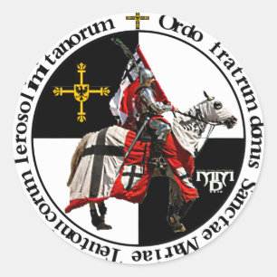 Deutscher Orden Aufkleber mit berittenem Ritter