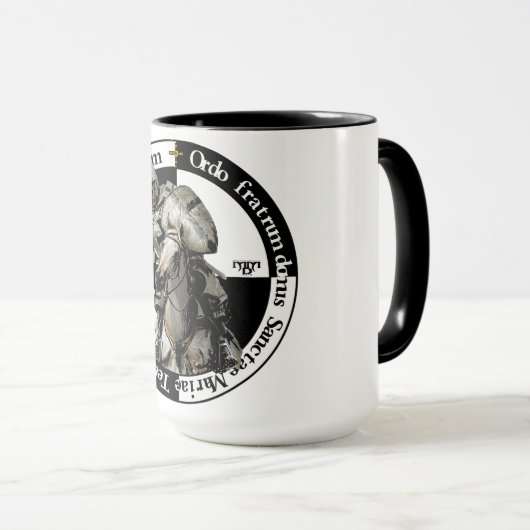 Deutscher Orden Ritter im Angriff Tasse (VorderseiteRechts)