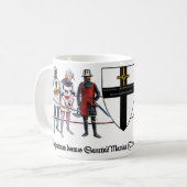 Deutscher Orden Ritter mit Schild Kaffeetasse (Vorderseite Links)