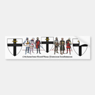 Deutscher Orden Ritter mit Wappen Autoaufkleber