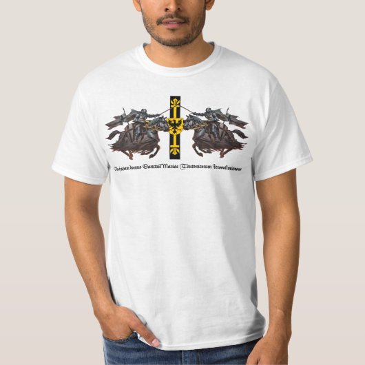 Deutscher Orden Zwei Ritter T-Shirt (Vorderseite)