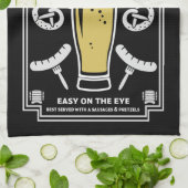 Deutscher Pilsner Beer und Wurst Geschirrtuch (Gefaltet)