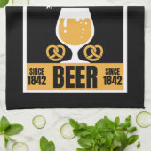 Deutscher Pilsner Beer und Wurst Geschirrtuch (Gefaltet)