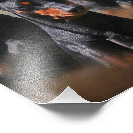 Deutscher Pinscher Fotodruck (Ecke)