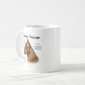 Deutscher Pinscher Geschichtsentwurf Kaffeetasse (Vorderseite Links)