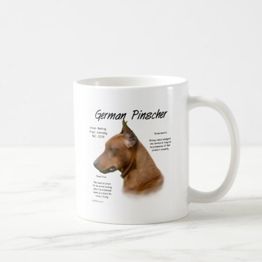 Deutscher Pinscher Geschichtsentwurf Kaffeetasse (Rechts)