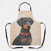 Deutscher Pinscher Malerei Original Tier Kunst Schürze (Vorderseite)