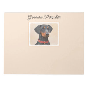Deutscher Pinscher Malerei Originale Tierkunst Notizblock