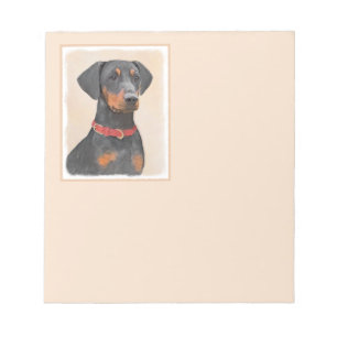 Deutscher Pinscher Malerei Originale Tierkunst Notizblock
