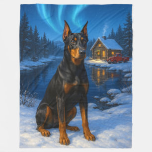 Deutscher Pinscher Urlaub Fleecedecke