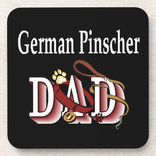 Deutscher Pinscher Vater Getränkeuntersetzer (Vorderseite)