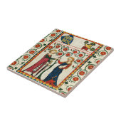 DEUTSCHER POET, SEINE GEBUNDENE LADY, MITTELALTERL FLIESE (Seite)