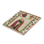 DEUTSCHER POET, SEINE SCHÖNE LADY, MITTELALTERLICH FLIESE (Seite)