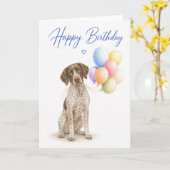 Deutscher Pointer Geburtstag Karte (Gelbe Blume)