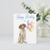 Deutscher Pointer Geburtstag Postkarte (Stehend Vorderseite)