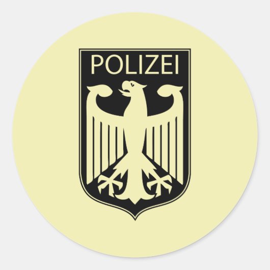 Deutscher Polizeiadler Runder Aufkleber (Vorderseite)
