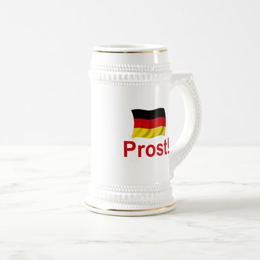 Deutscher Prost! Bierglas (VorderseiteRechts)