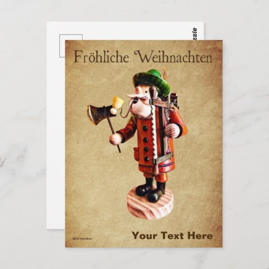 Deutscher "Raucher Man" - Anfängerbrenner Postkarte (Vorne/Hinten)