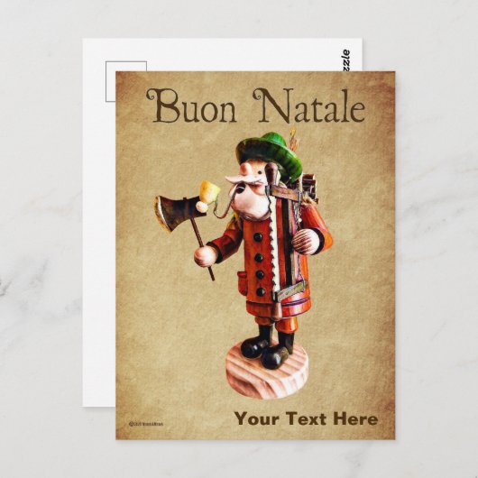 Deutscher "Raucher Man" - Anfängerbrenner Postkarte (Vorne/Hinten)