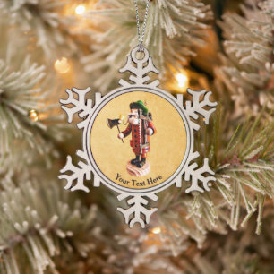 Deutscher "Raucher Man" - Anfängerbrenner Schneeflocken Zinn-Ornament