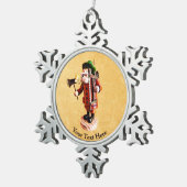 Deutscher "Raucher Man" - Anfängerbrenner Schneeflocken Zinn-Ornament (Rechts)