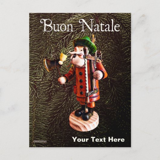 Deutscher "Raucher-Mann" Ankerbrenner - Weihnachte Postkarte (Vorderseite)