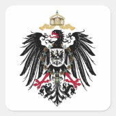 Deutscher Reichsadler Quadratischer Aufkleber (Vorderseite)