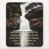 Deutscher Ruhe-Gebets-Herbst-Wasserfall Mousepad (Vorne)
