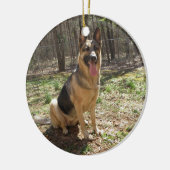 deutscher Schäfer 3 Keramik Ornament (Links)