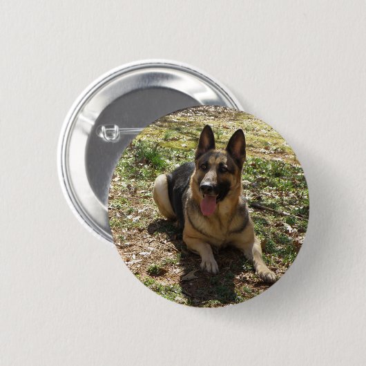 deutscher Schäfer Button (Vorne & Hinten)