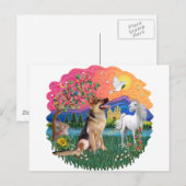 Deutscher Schäferhund #1 Postkarte (Vorne/Hinten)