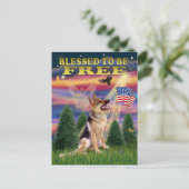 Deutscher Schäferhund #1 Postkarte (Stehend Vorderseite)
