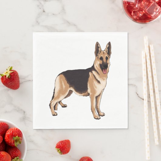 Deutscher Schäferhund 1 Serviette (Beispiel)