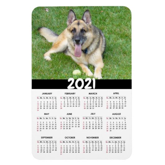 Deutscher Schäferhund | 2021 Magnet für den benutz (Vertikal)