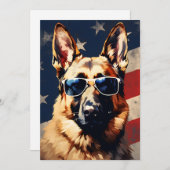 Deutscher Schäferhund 4. Juli Unabhängigkeitstag Feiertagskarte (Vorne/Hinten)