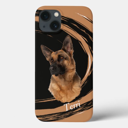 Deutscher Schäferhund Abstrakt Swirl Case-Mate iPh iPhone Hülle (Rückseite)