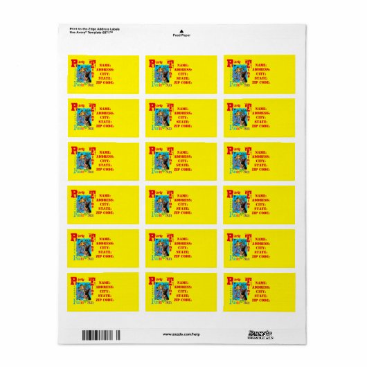 Deutscher Schäferhund Adressaufkleber (Vorne)