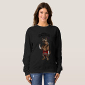 Deutscher Schäferhund als Muay Thai Kick Boxing Ch Sweatshirt (Vorne ganz)
