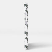 Deutscher Schäferhund Alsatian Dog Silhouette Grid iPhone Hülle (Linke Seite)