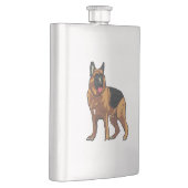 Deutscher Schäferhund Alsatian Flachmann (Rechts)