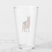 Deutscher Schäferhund Alsatian Glas (Rückseite)