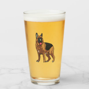 Deutscher Schäferhund Alsatian Glas