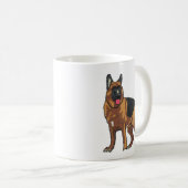 Deutscher Schäferhund Alsatian Kaffeetasse (VorderseiteRechts)