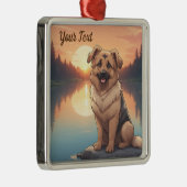 Deutscher Schäferhund am See Ornament Aus Metall (Rechts)