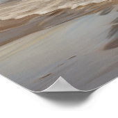 Deutscher Schäferhund am Strand Poster (Ecke)