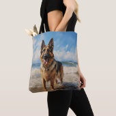 Deutscher Schäferhund am Strand Tasche (Von Nahem)