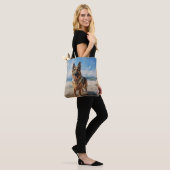 Deutscher Schäferhund am Strand Tasche (Am Model)