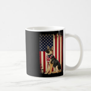 Deutscher Schäferhund American Flag Shirt Unabhäng Kaffeetasse