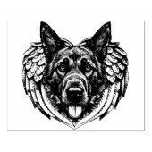 Deutscher Schäferhund Angel Hundeleiter Kunstbeisp Gummistempel (Prägung)