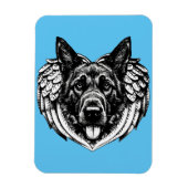 Deutscher Schäferhund Angel Hundeleiter Kunstbeisp Magnet (Vertikal)